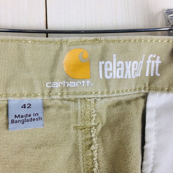 CARHARTT Men's Khaki Hiking Outdoors Relaxed Fit Cotton Blend Cargo Shorts Sz 42 - Picture 6 of 11